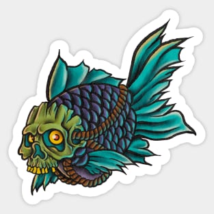 Skull fish Sticker